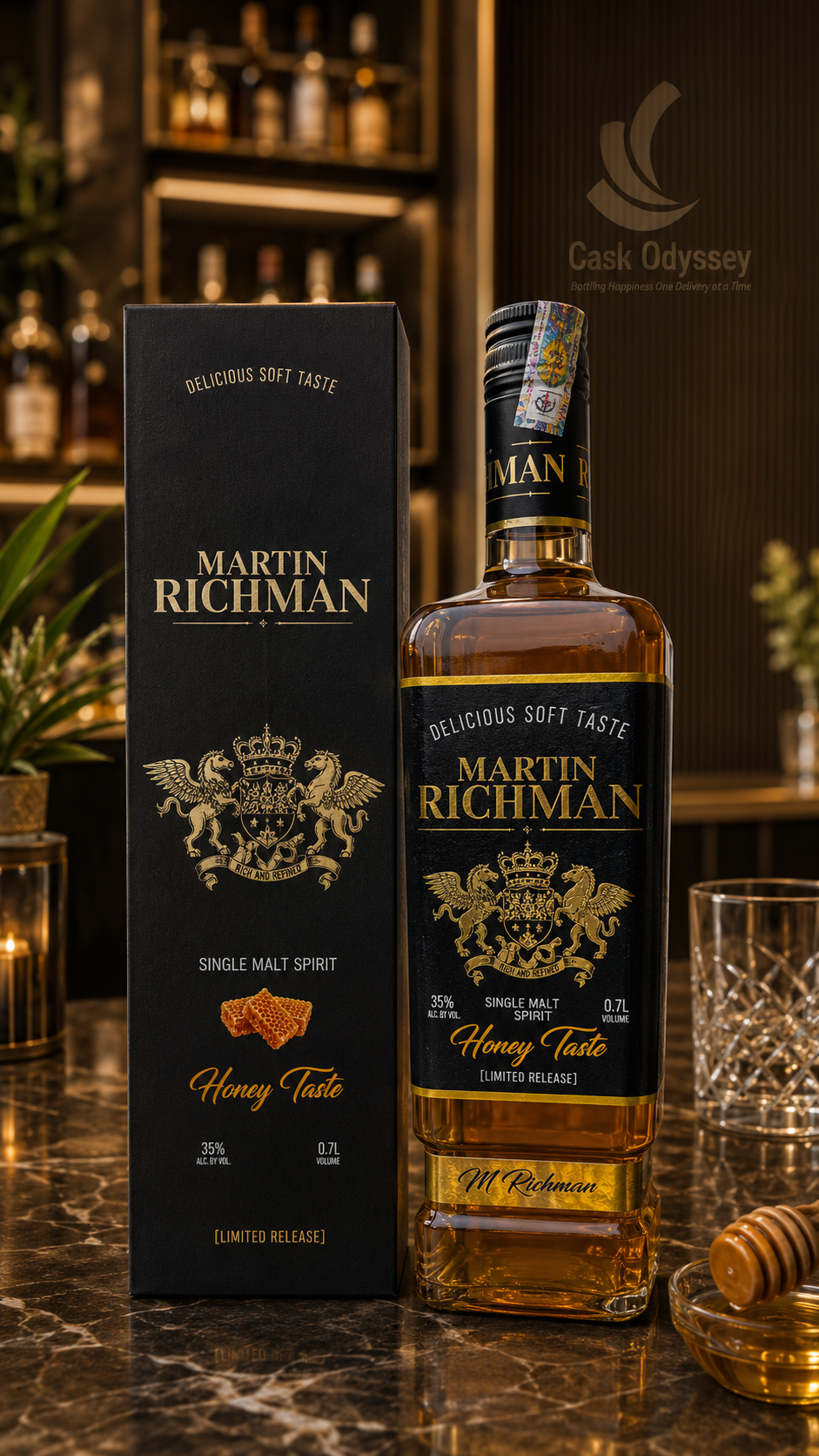 Martin Richman Single Malt Honey Taste-70cl