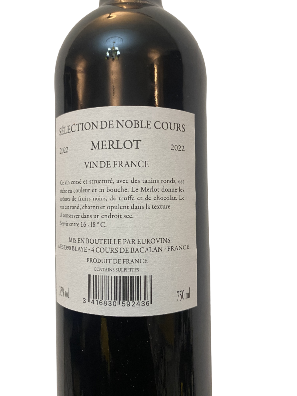 Sélection de Noble Cours Merlot 2022 – 75cl | 13.5% ABV - Image 3